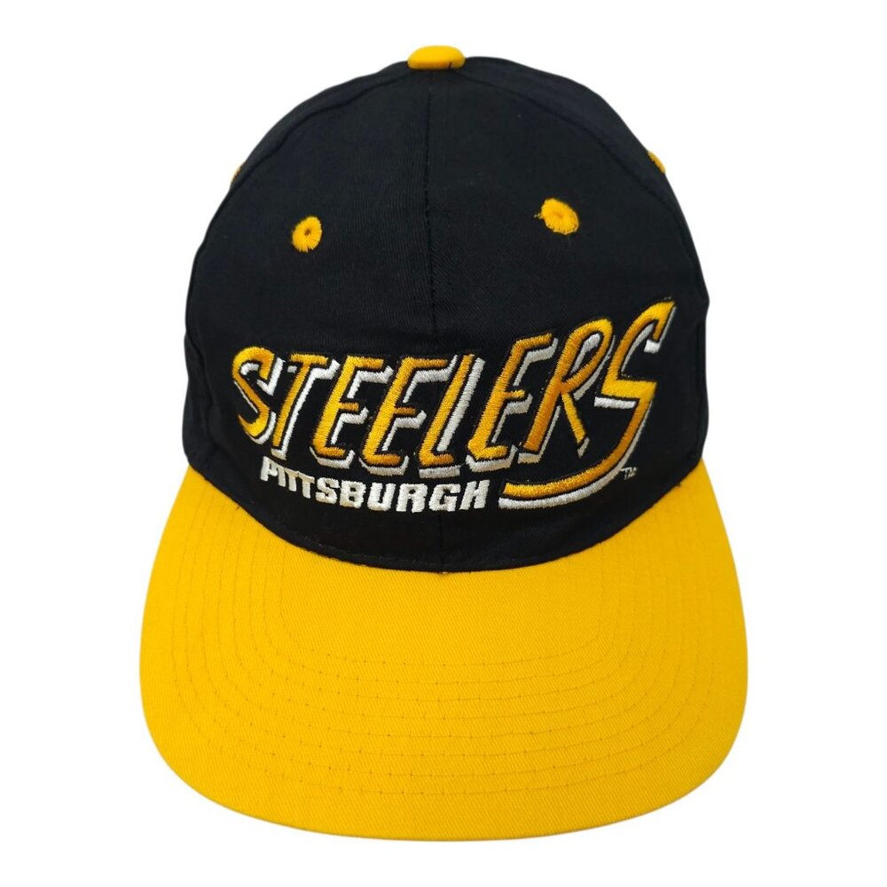 Pittsburgh Steelers Snapback Hat Cap Tailsweep NFL Reebok Black Yellow Classic